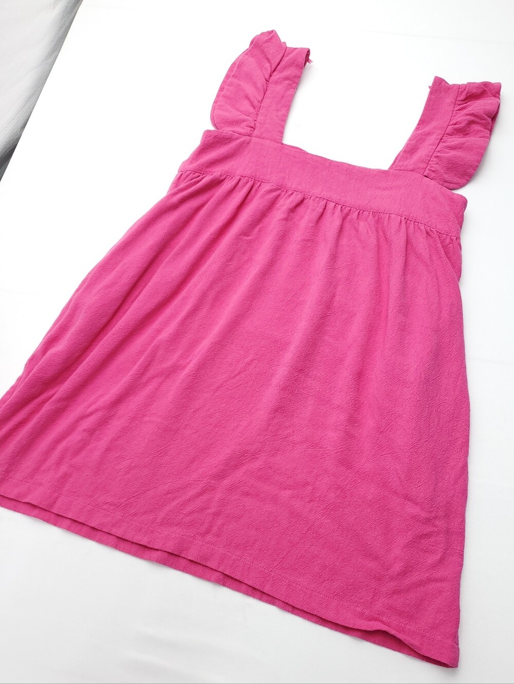 Tuckernuck Pomander Place Pink Hazel Ruffle Sleeve Linen Midi Dress Resort Sz M - Picture 10 of 12